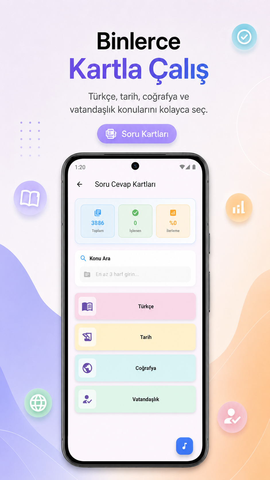 Sınavım Var cards